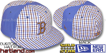 Red Sox BLUE BONNETT Plaid-Light Blue Fitted Hat by New Era