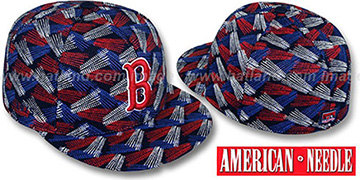 Red Sox FLICKER Navy Fitted Hat by American Needle