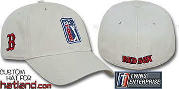 Red Sox PGA FRANCHISE Hat by Twins - stone