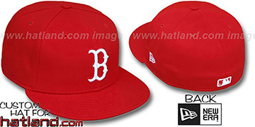 Red Sox 'TEAM-BASIC' Red-White Fitted Hat by New Era