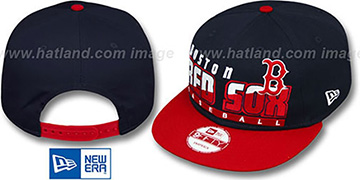 Red Sox SLICE-N-DICE SNAPBACK Navy-Red Hat by New Era