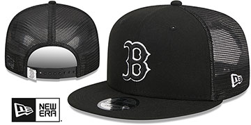 Red Sox 'TEAM-BASIC TRUCKER SNAPBACK' Black-White Hat by New Era