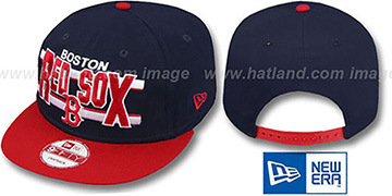 Red Sox WORDSTRIPE SNAPBACK Navy-Red Hat by New Era