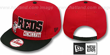 Reds '2T BORDERLINE SNAPBACK' Red-Black Hat by New Era