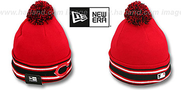 Reds 'AC-ONFIELD' Red Knit Beanie Hat by New Era