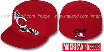 Reds 'DAY CAMP' Red Fitted Hat by American Needle