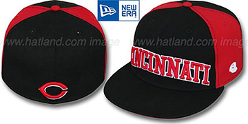 Reds 'JMACK ARCH' Black-Red Fitted Hat by New Era