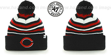 Reds MLB INCLINE Knit Beanie Hat by 47 Brand