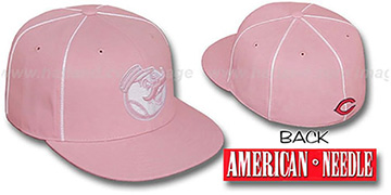 Reds PINK CADDY Fitted Hat by American Needle