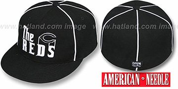 Reds THE GODFATHER Black Fitted Hat by American Needle