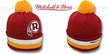 Redskins XL-LOGO ALTERNATE BEANIE Burgundy by Mitchell and Ness