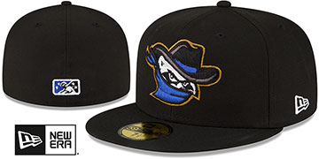 River Bandits 'MILB ONFIELD HOME-2' Black Fitted Hat by New Era