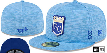 Royals '2024 COOPERSTOWN CLUBHOUSE' Heather Sky Fitted Hat by New Era