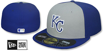 Royals MLB DIAMOND ERA Grey-Royal BP Hat by New Era