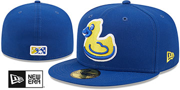 RubberDucks 'MILB ONFIELD ALTERNATE-2' Royal Fitted Hat by New Era