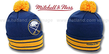 Sabres XL-LOGO BEANIE Navy by Mitchell and Ness