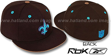 Saints KOLORS Brown Fitted Hat by Reebok