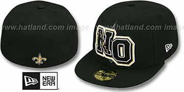 Saints NFL FELTN Black Fitted Hat by New Era