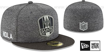 Saints ROAD ONFIELD STADIUM Charcoal-Black Fitted Hat by New Era