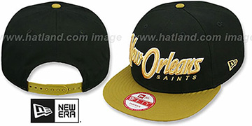 Saints 'SNAP-IT-BACK SNAPBACK' Black-Gold Hat by New Era