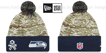 Seahawks 2015 SALUTE-TO-SERVICE Knit Beanie Hat by New Era