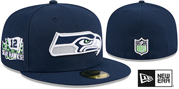 Seahawks 2024 NFL DRAFT Navy Fitted Hat by New Era