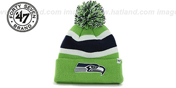 Seahawks 'NFL BREAKAWAY' Lime Knit Beanie Hat by 47 Brand