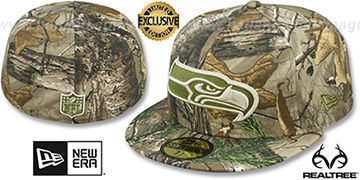 Seahawks 'NFL TEAM-BASIC' Realtree Camo Fitted Hat by New Era