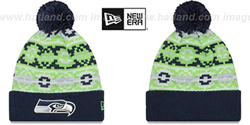 Seahawks RETRO CHILL Knit Beanie Hat by New Era