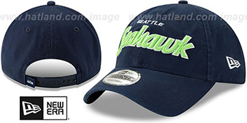 Seahawks RETRO-SCRIPT SNAPBACK Navy Hat by New Era