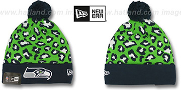 Seahawks 'WINTER-JUNGLE' Knit Beanie Hat by New Era