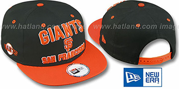 SF Giants '2T PAYDIRT SNAPBACK' Black-Orange Adjustable Hat by New Era