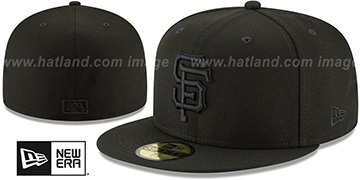 SF Giants 'BLACKOUT' Fitted Hat by New Era