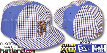 SF Giants 'BLUE BONNETT' Plaid-Light Blue Fitted Hat by New Era