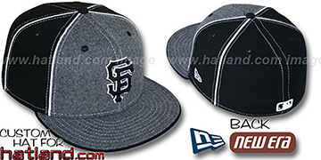 SF Giants FLANNEL PINWHEEL-2 Grey-Black Fitted Hat