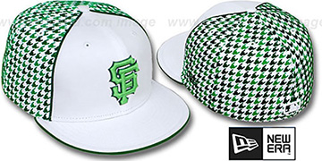 SF Giants HOUNDSTOOTH White-Green Fitted Hat by New Era