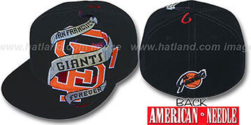 SF Giants INKED Black Fitted Hat by American Needle