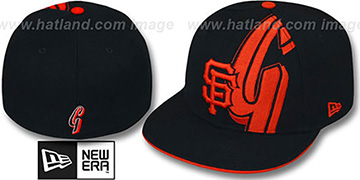 SF Giants 'NEGATIVE PANEL' Black Fitted Hat by New Era