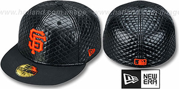 SF Giants 'QUILTE' Black Fitted Hat by New Era