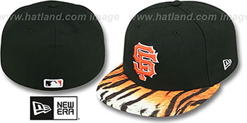 SF Giants REAL TIGER VIZA-PRINT Black Fitted Hat by New Era