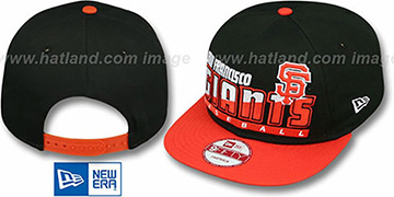 SF Giants SLICE-N-DICE SNAPBACK Black-Orange Hat by New Era