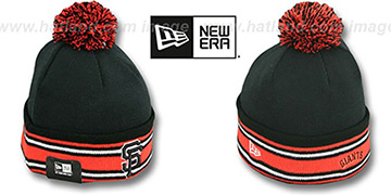 SF Giants 'SPORT-KNIT' Black-Orange Beanie Hat by New Era