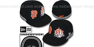 SF Giants TWO-BIT Black-White Fitted Hat by New Era