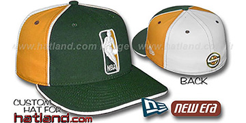 Sonics LOGOMAN-2 Green-Gold-White Fitted Hat by New Era