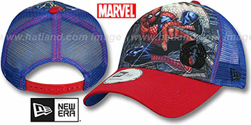 Spiderman SPLASH FRONT TRUCKER Adjustable Hat by New Era