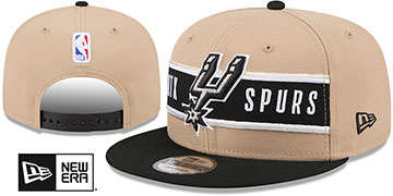 Spurs 2024 NBA DRAFT SNAPBACK Camel-Black Hat by New Era