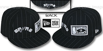 Spurs BIG-ONE DOUBLE WHAMMY Black-White Fitted Hat