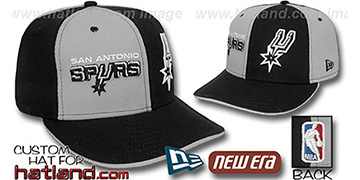 Spurs 'DOUBLE WHAMMY' Grey-Black Fitted Hat