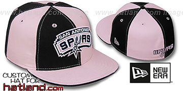 Spurs PINWHEEL Black-Pink Fitted Hat by New Era