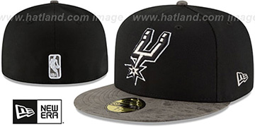 Spurs RUSTIC-VIZE Black-Grey Fitted Hat by New Era